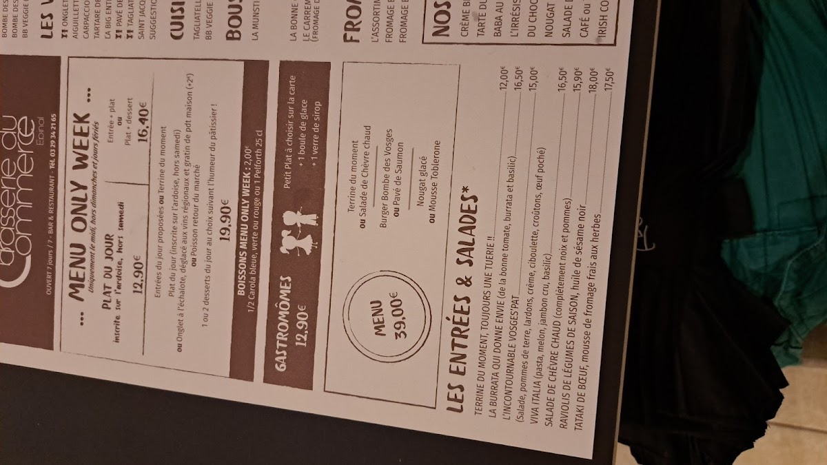 Menu Brasserie - Restaurant Du Commerce-8