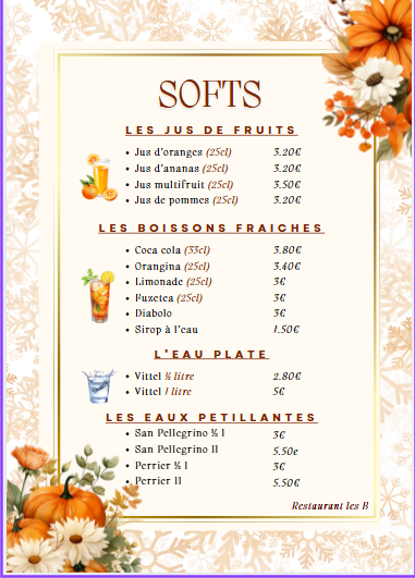 Menu Brasserie Restaurant Les B (Ex Libanais)-3