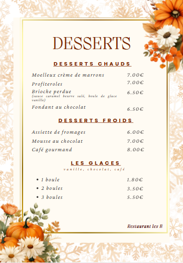 Menu Brasserie Restaurant Les B (Ex Libanais)-7