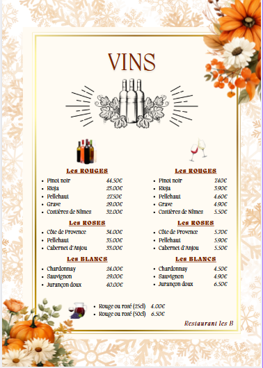 Menu Brasserie Restaurant Les B (Ex Libanais)-8