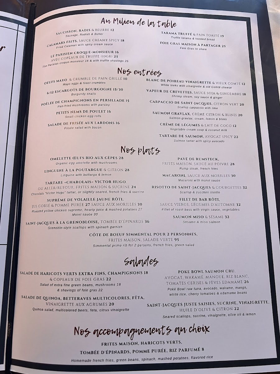 Menu Brasserie Victor Hugo-4