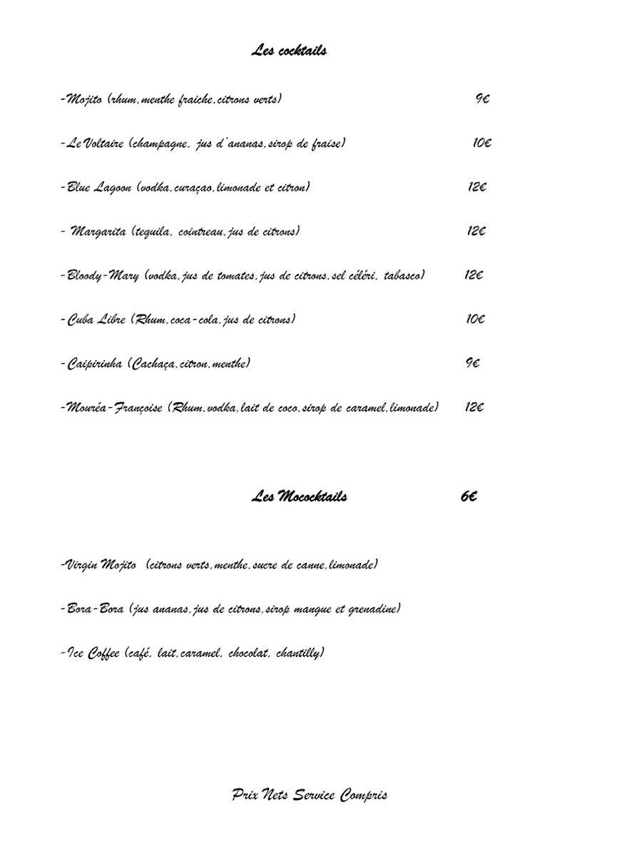 Menu Brasserie Voltaire-10