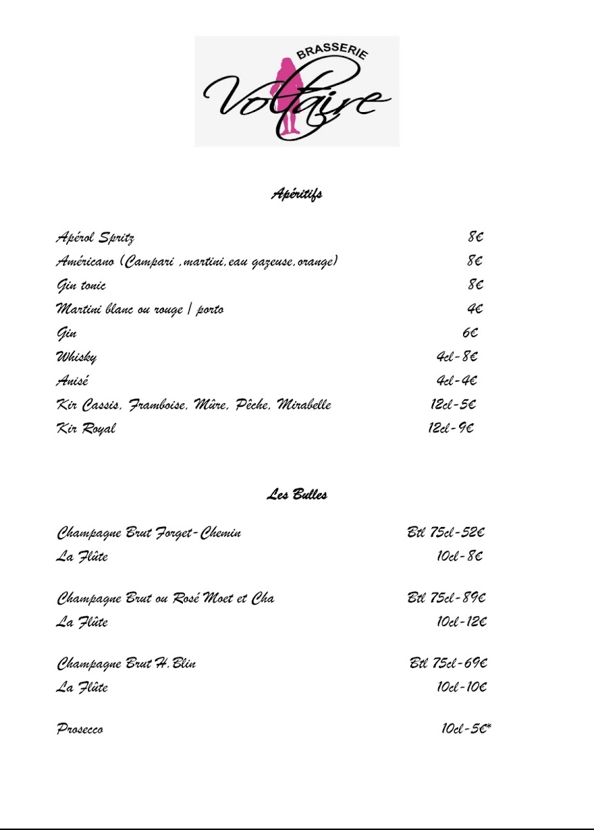 Menu Brasserie Voltaire-9