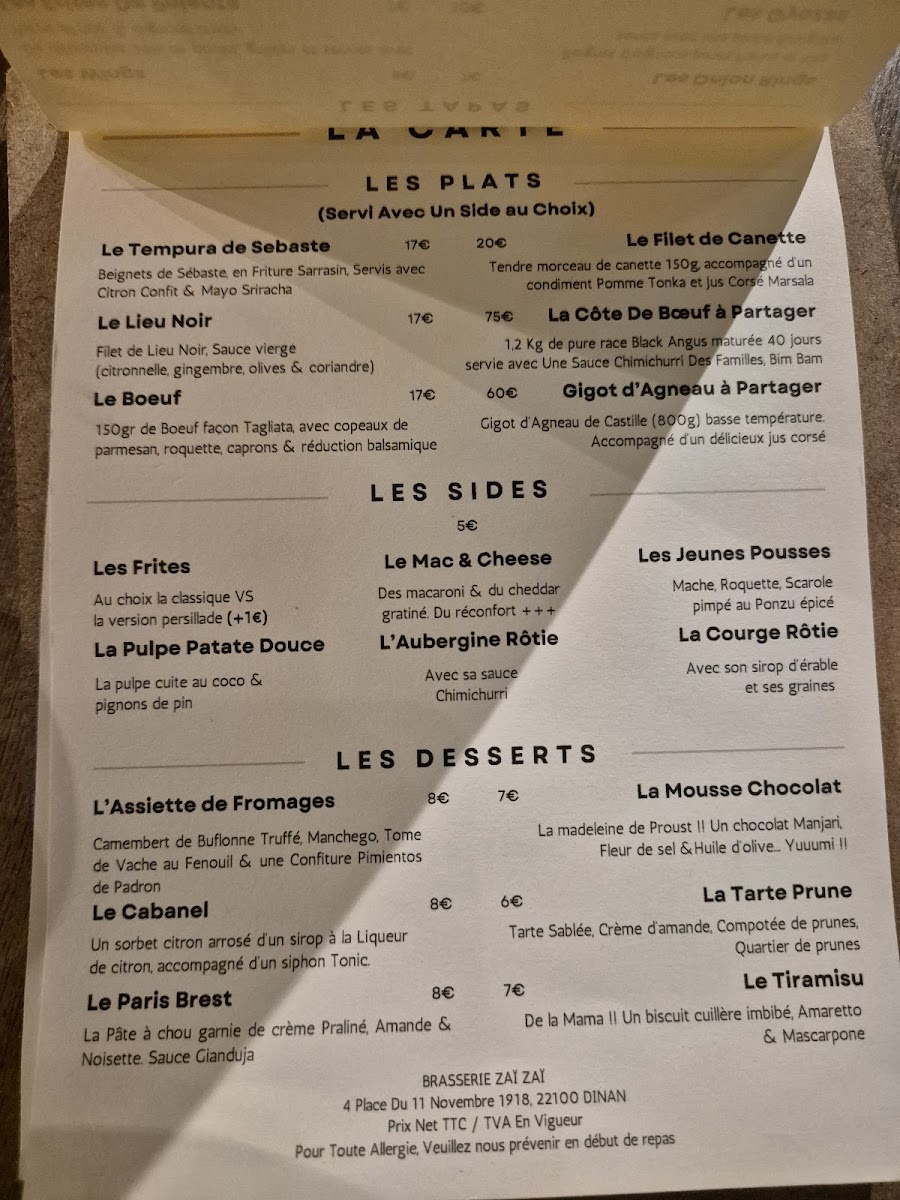 Menu Brasserie Zaï Zaï-5