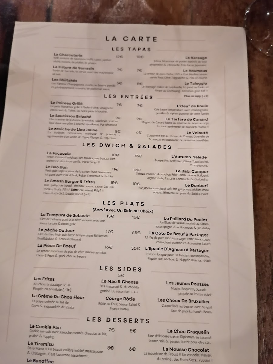 Menu Brasserie Zaï Zaï-9