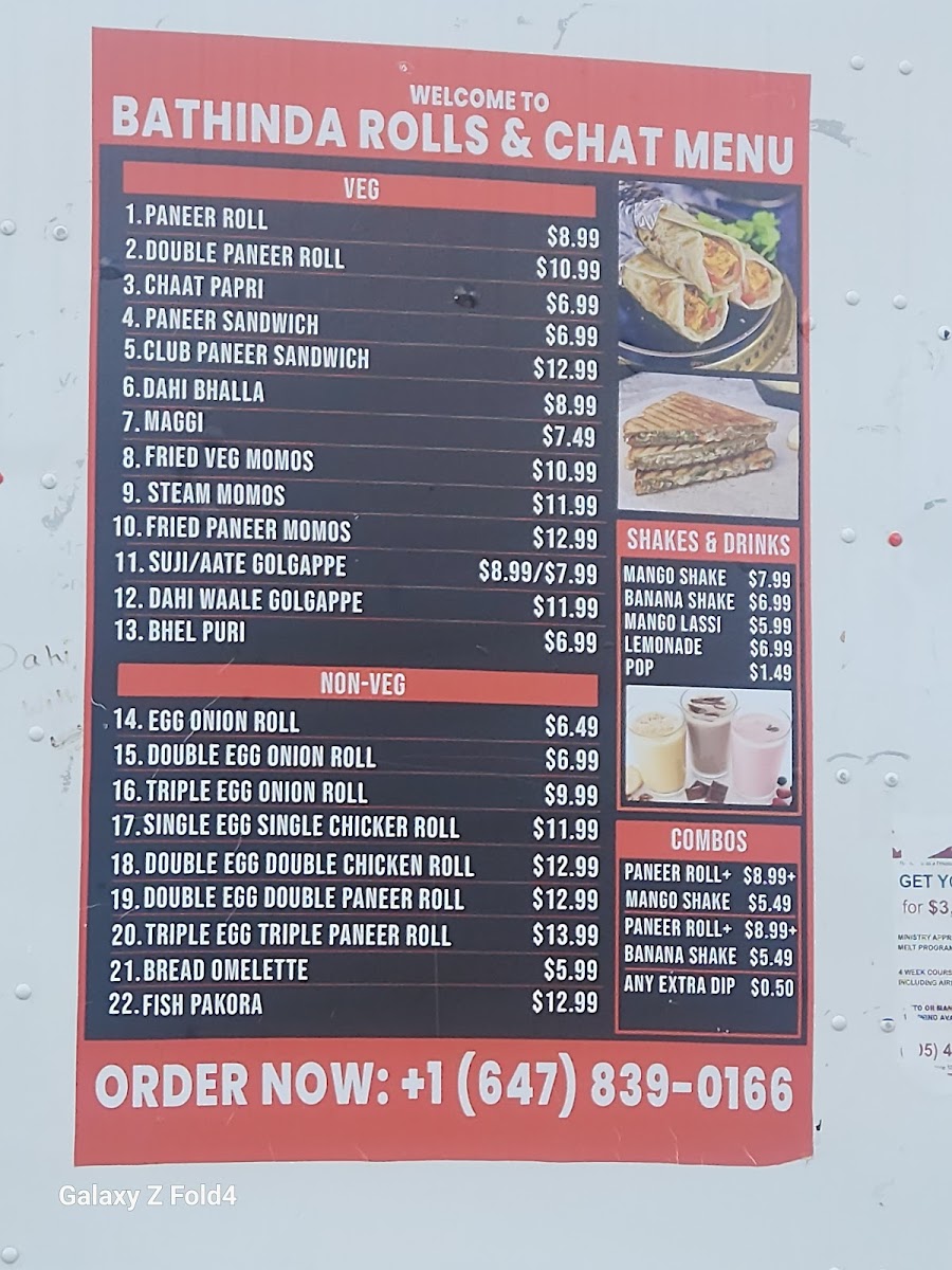Menu Brc Brampton (Bathinda Rolls And Chat)-2