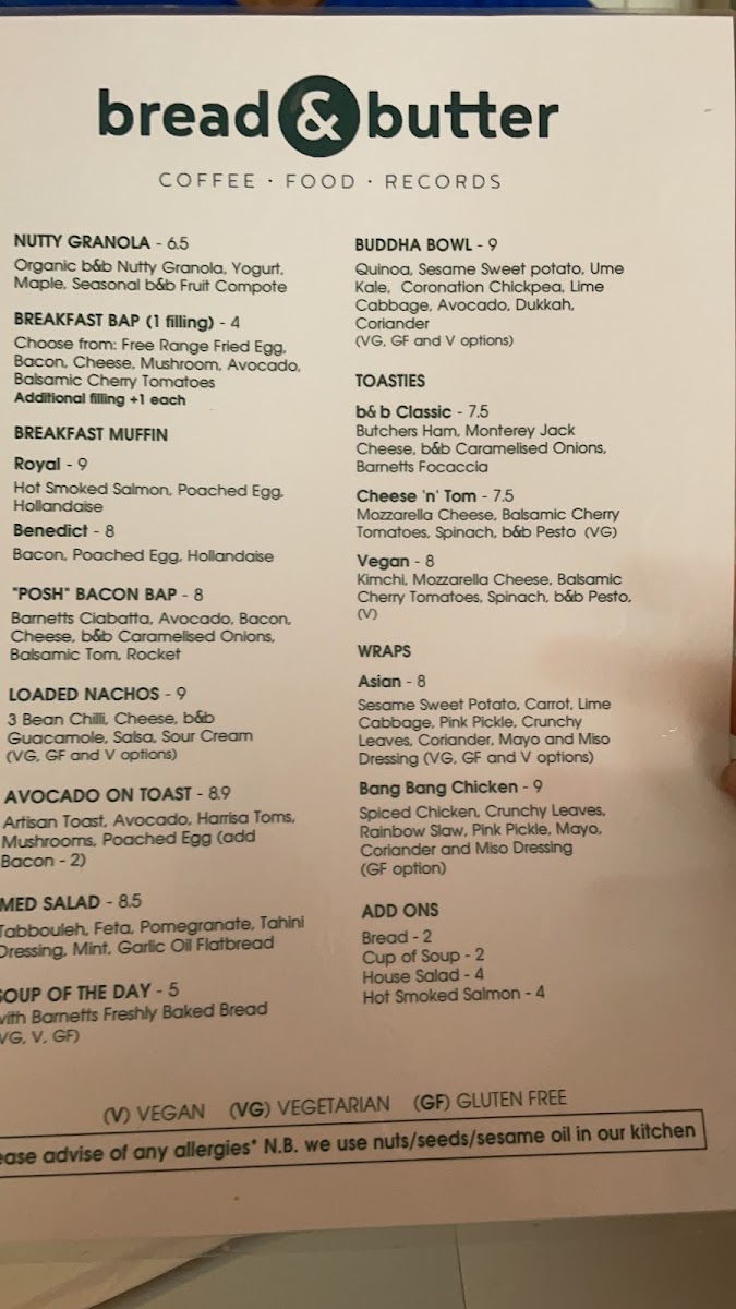 Menu Bread & Butter Cafe-2