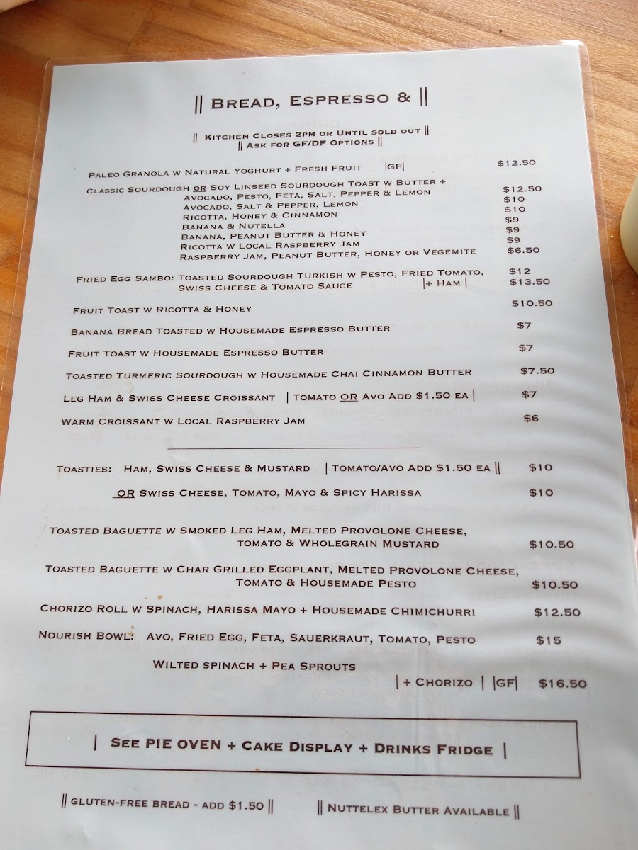 Menu Bread, Espresso & Thirroul-4