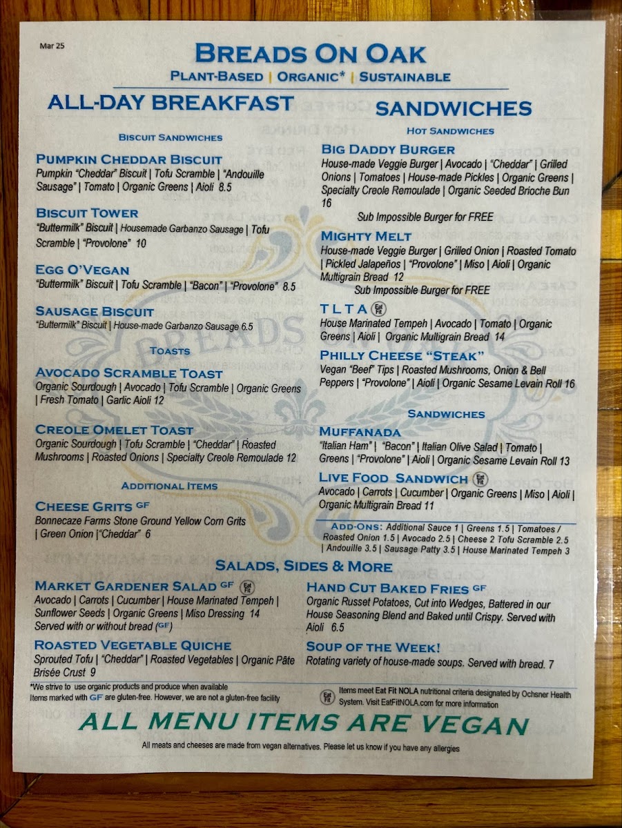 Menu Breads On Oak-2