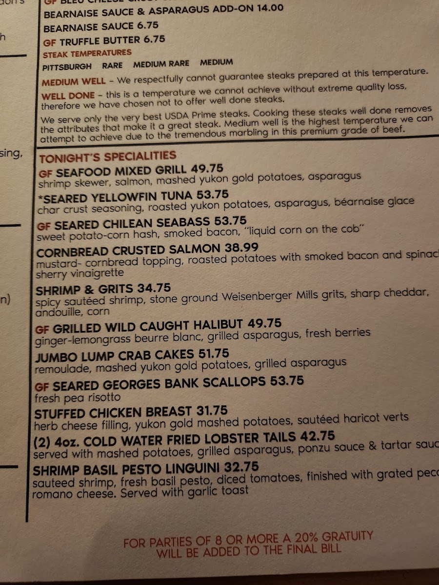 Menu Brendon's Catch 23-5