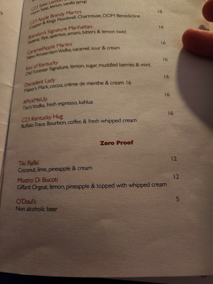 Menu Brendon's Catch 23-9