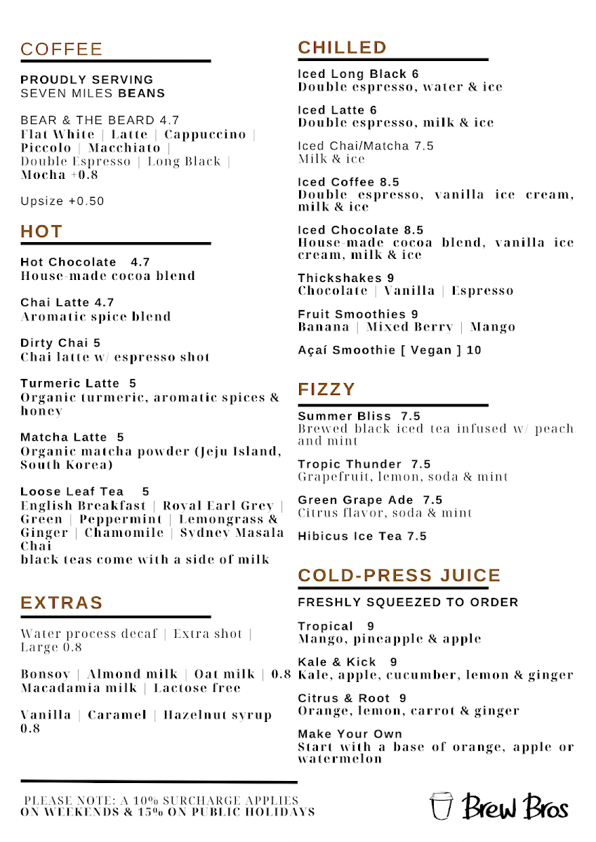 Menu Brew Bros Licenced Eatery-1