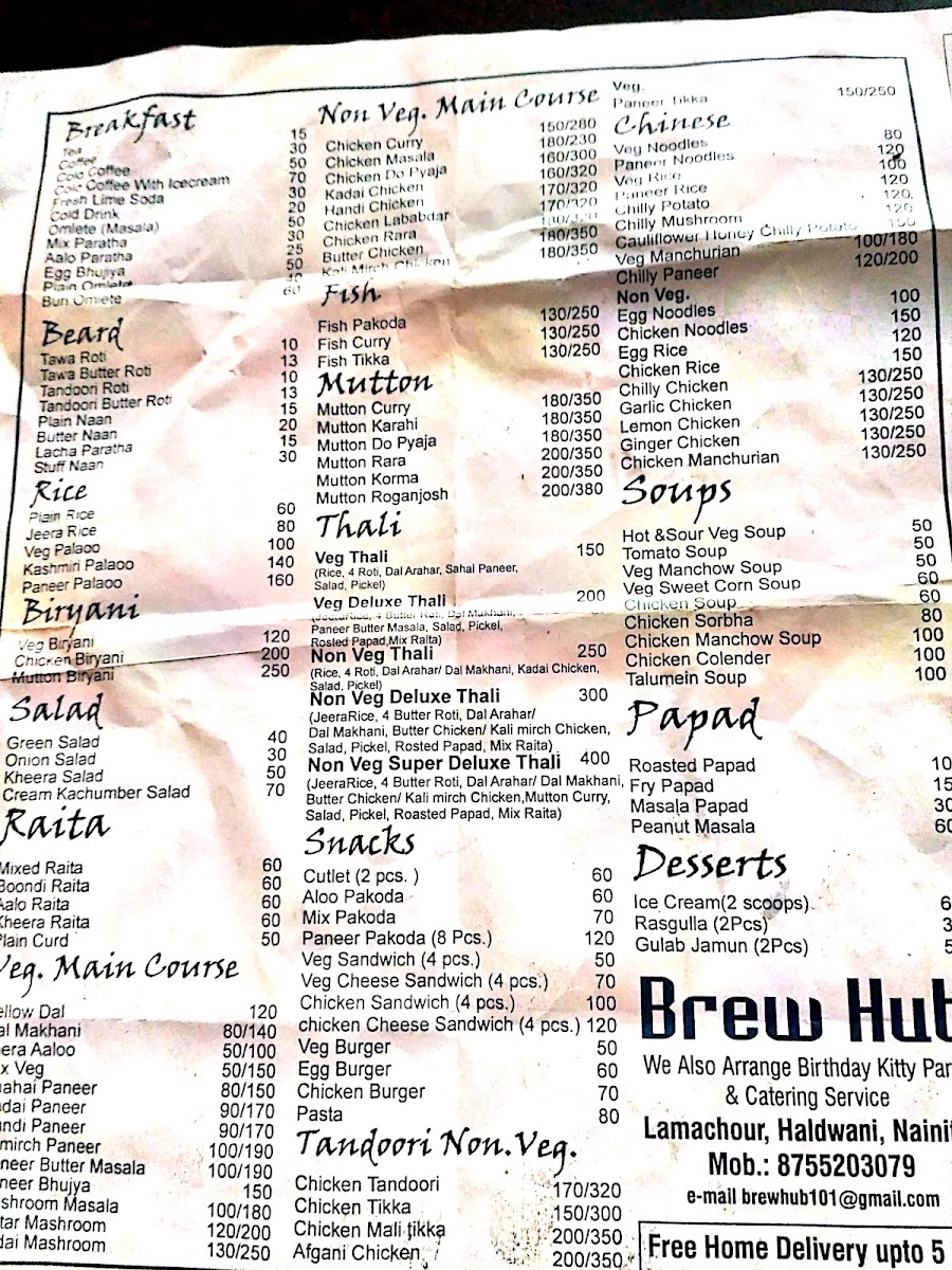 Menu Brew Hub-1