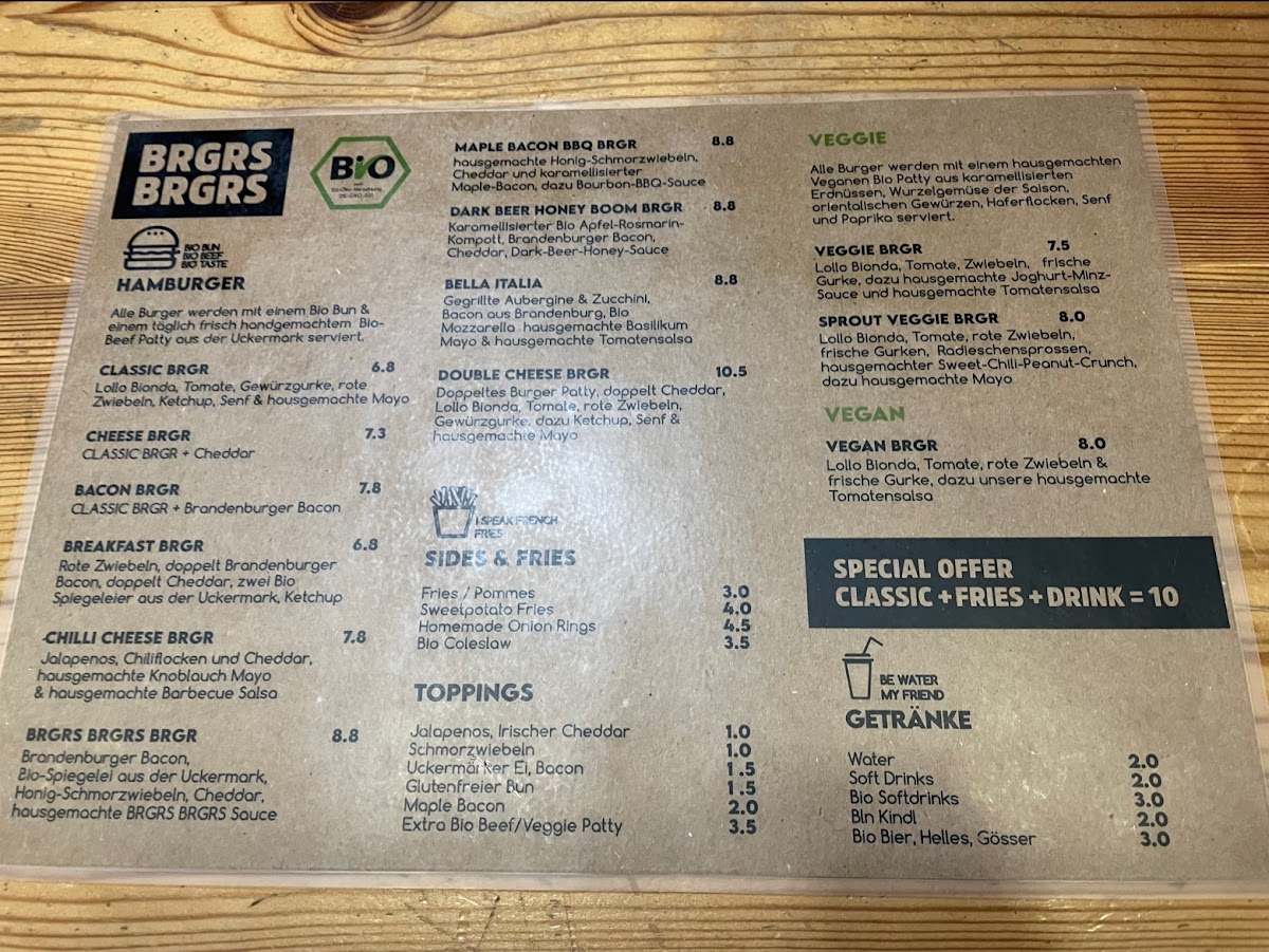 Menu Brgrs. Bio Beef Burger Mitte-5
