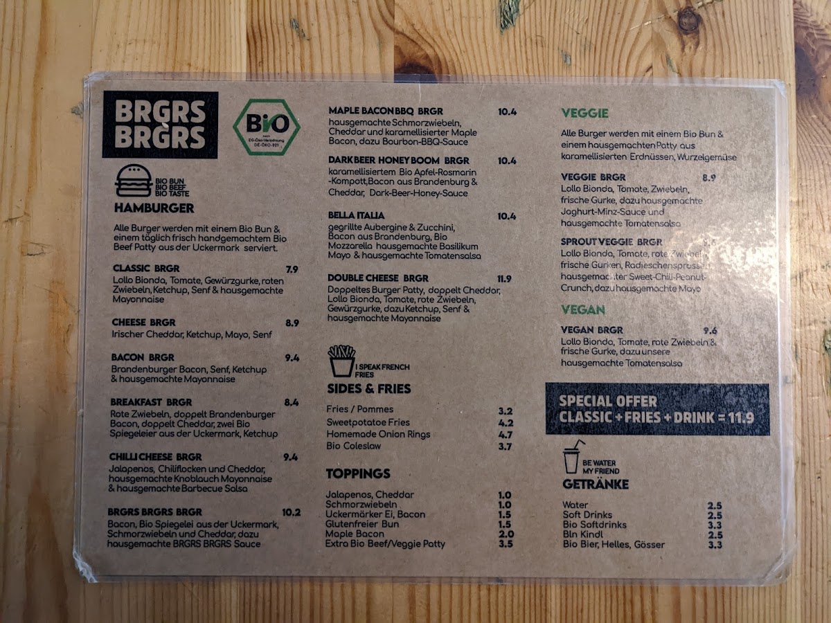 Menu Brgrs. Bio Beef Burger Mitte-6