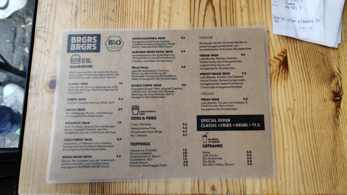 Menu Brgrs. Bio Beef Burger Mitte-9