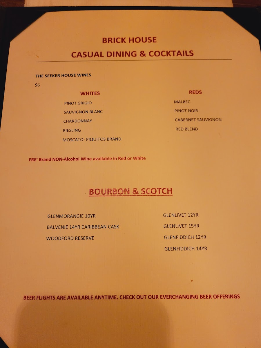 Menu Brick House Llc-1