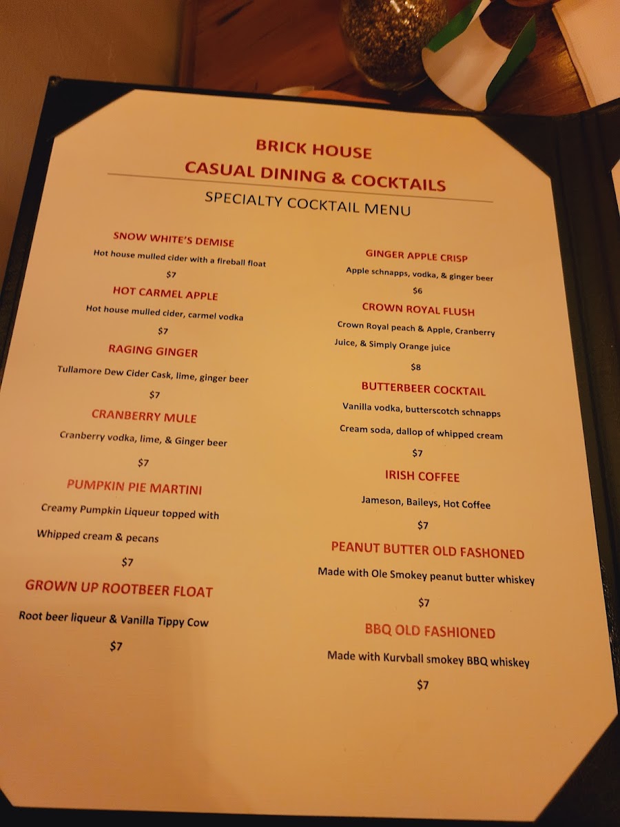 Menu Brick House Llc-2