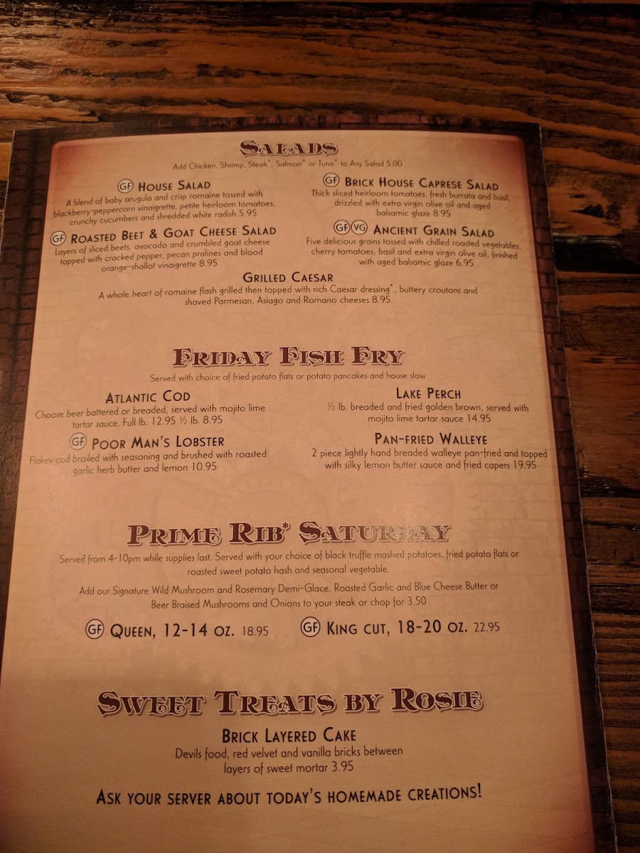 Menu Brick House Llc-5