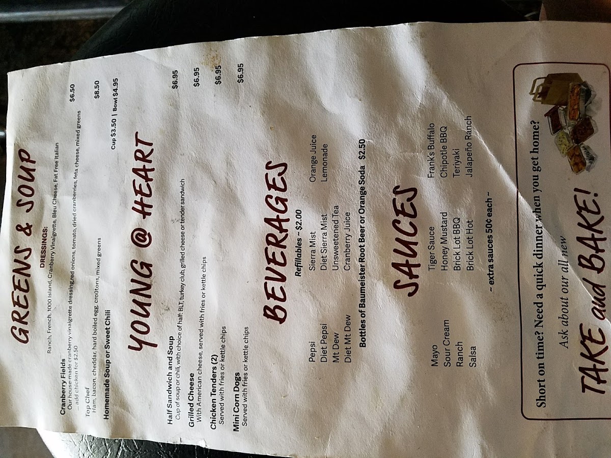 Menu Brick Lot Pub & Grill-8