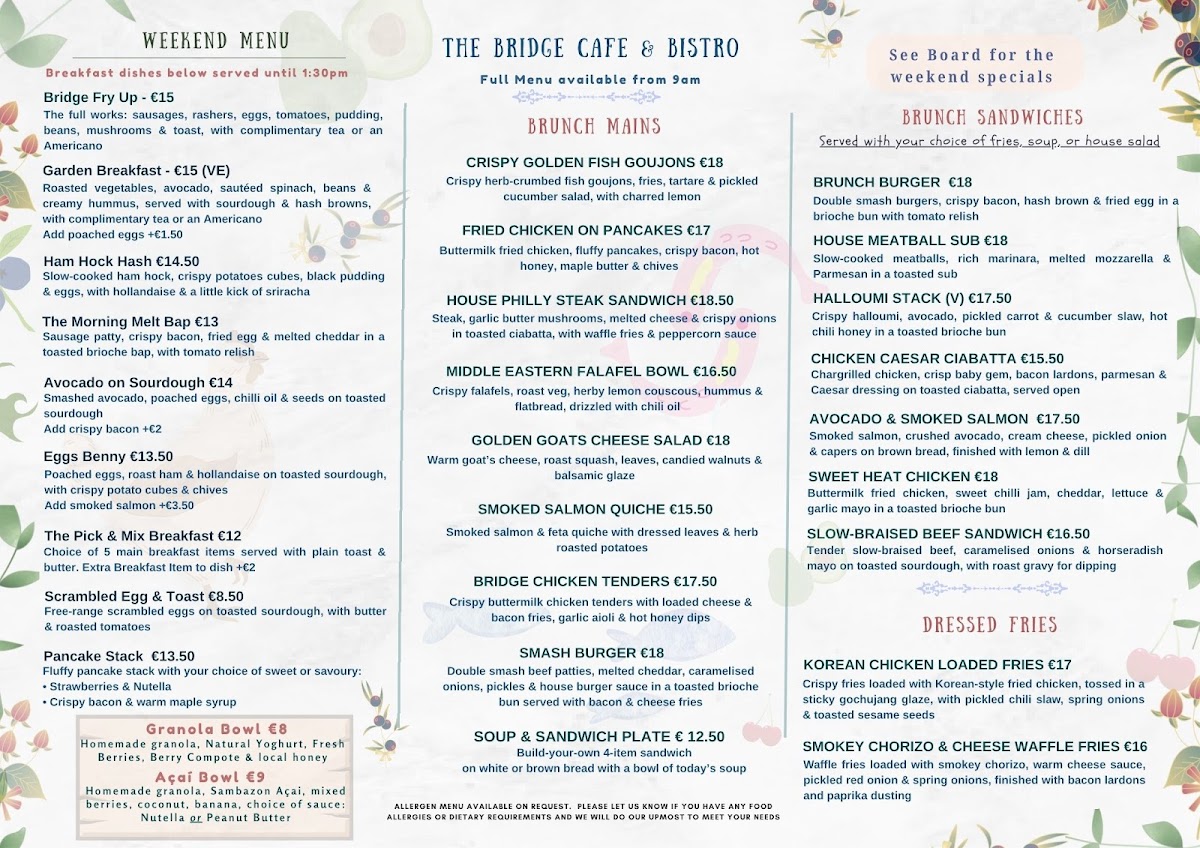 Menu Bridge Cafe & Bistro-1