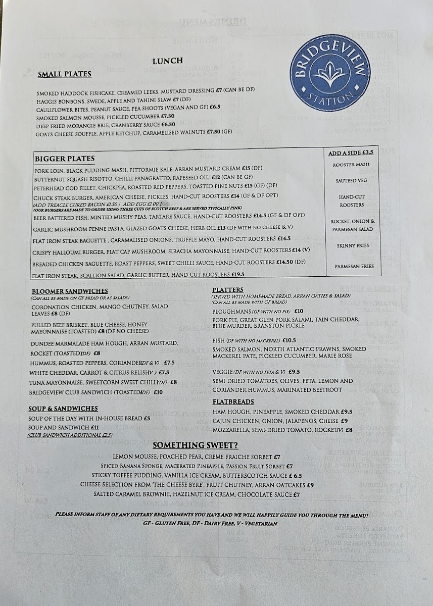 Menu Bridgeview Station Restaurant-2