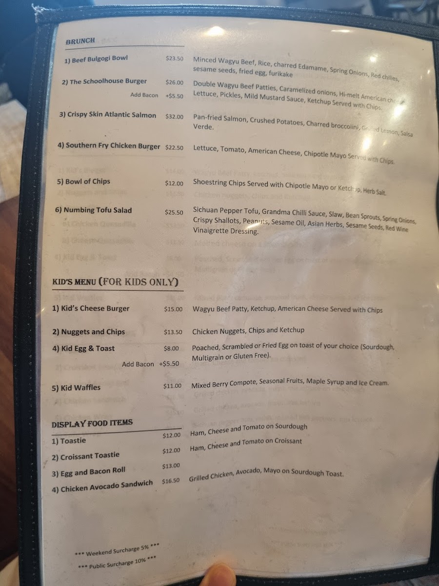 Menu Brighton Schoolhouse-3