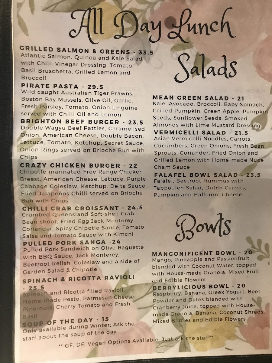 Menu Brighton Schoolhouse-5