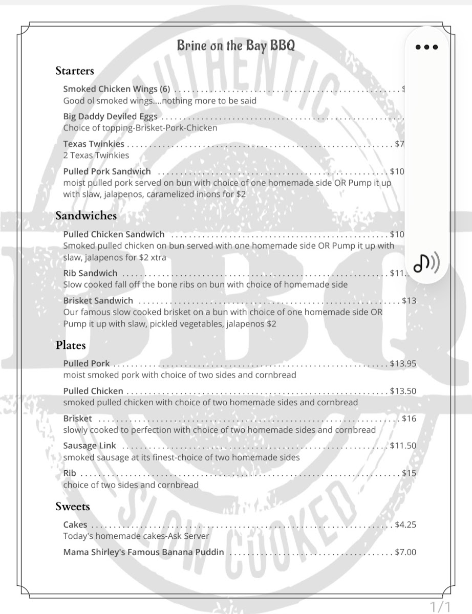 Menu Brine On The Bay Bbq-1