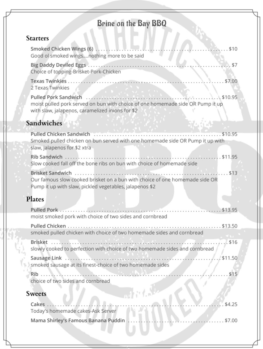 Menu Brine On The Bay Bbq-2