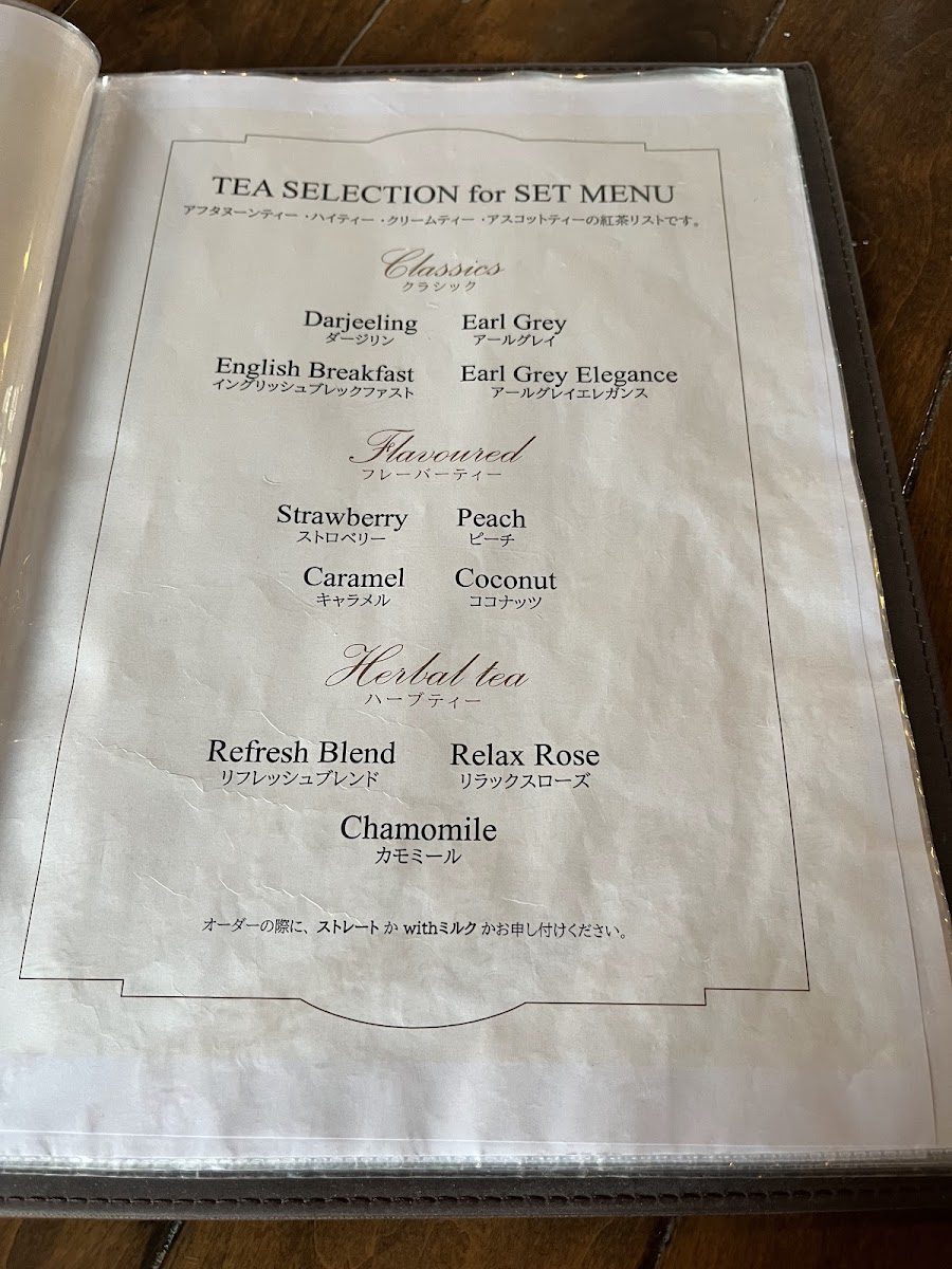 Menu British Hills Ascot Tea Room-1