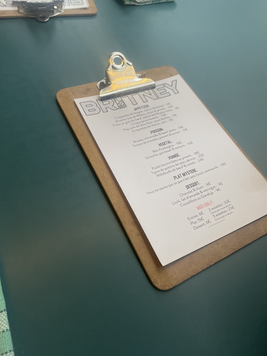Menu Britney-7