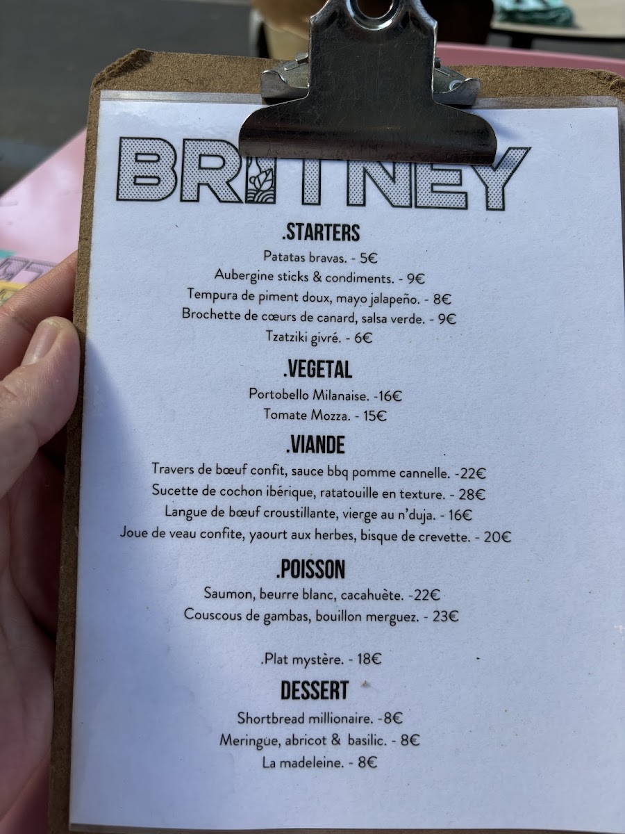 Menu Britney-9