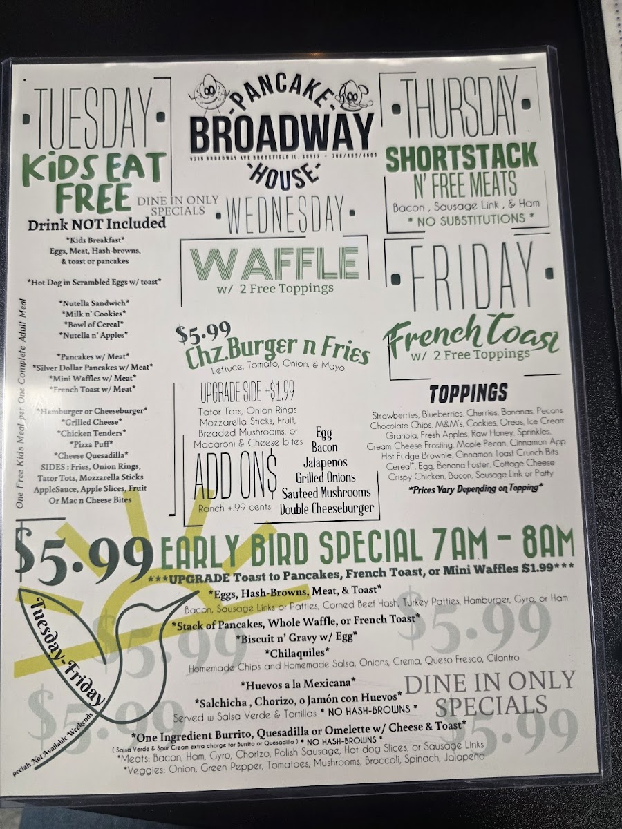 Menu Broadway Pancake House-1