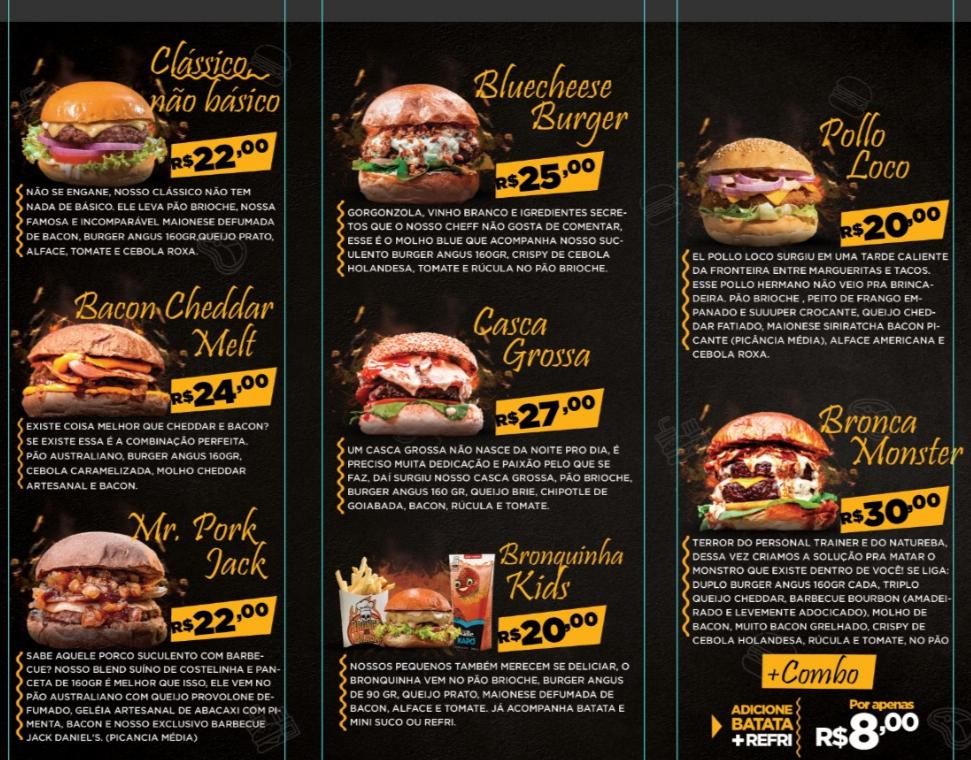 Menu Bronca Na Brasa Burgers-1