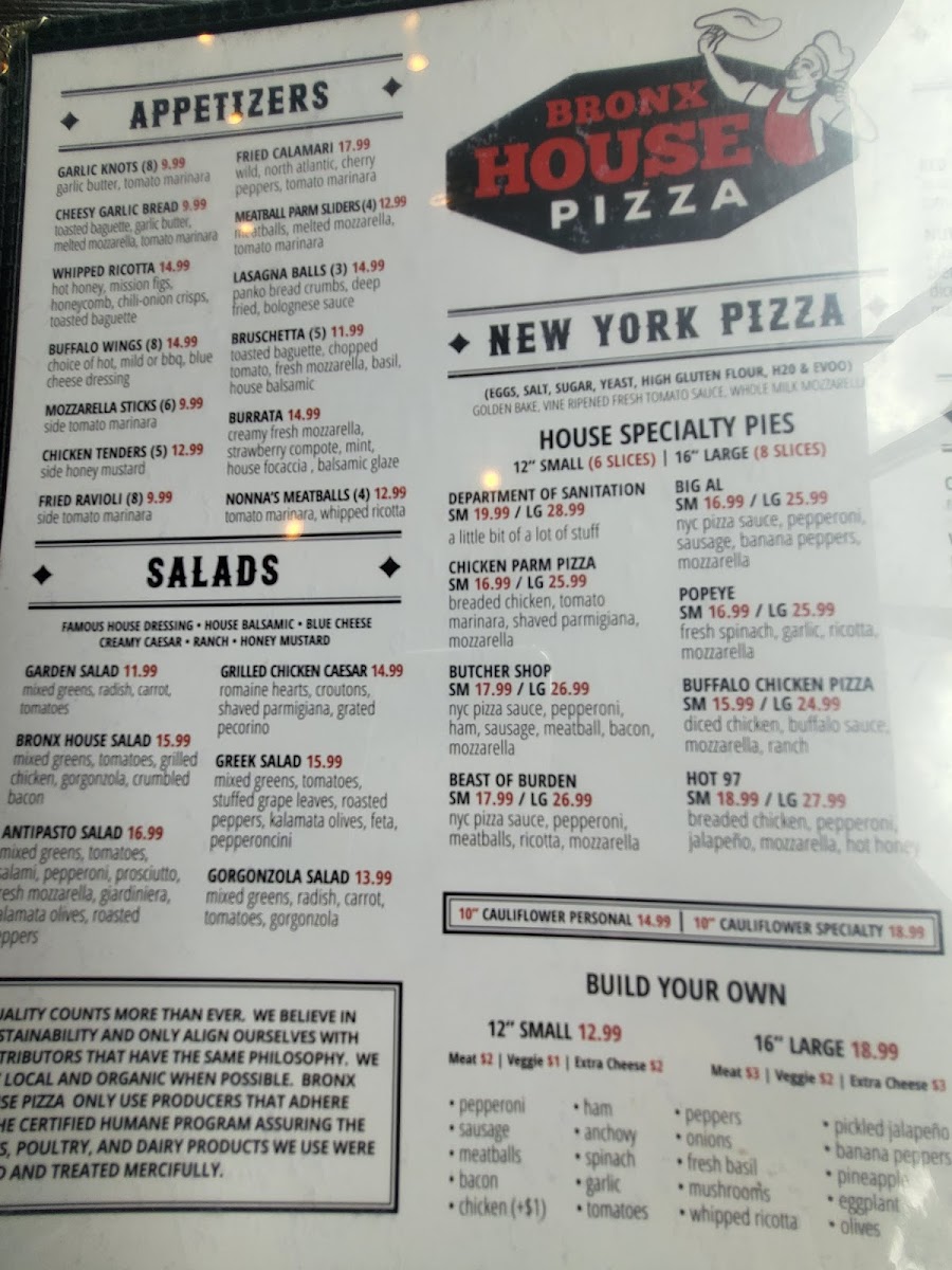 Menu Bronx House Pizza - Port Orange-5