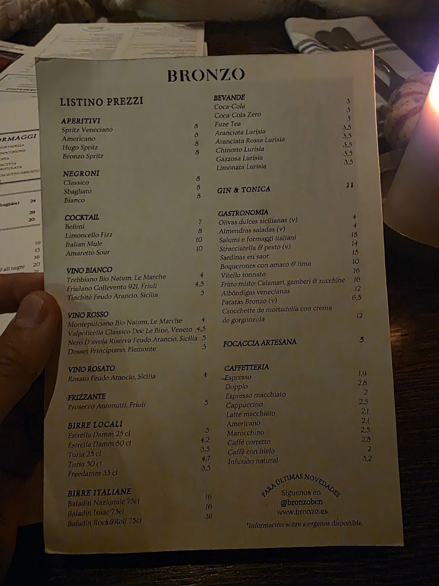 Menu Bronzo Restaurant | Born-3
