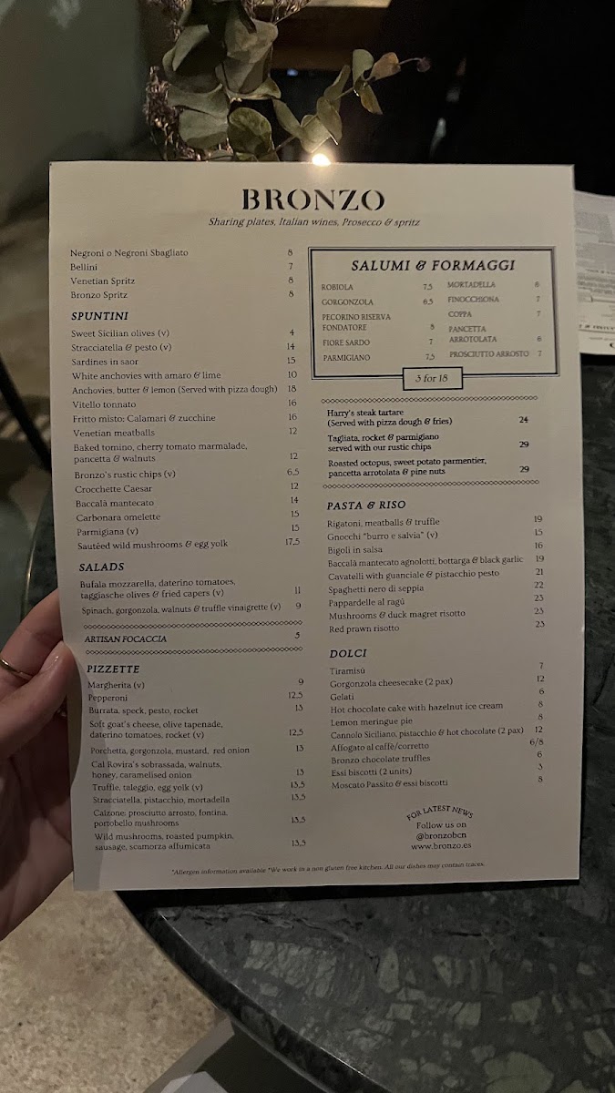 Menu Bronzo Restaurant | Born-6