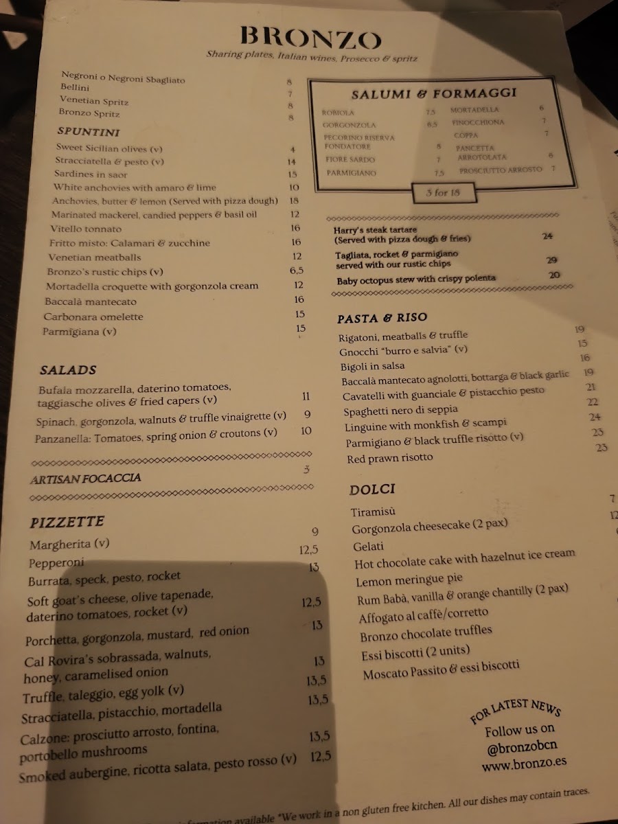 Menu Bronzo Restaurant | Born-7