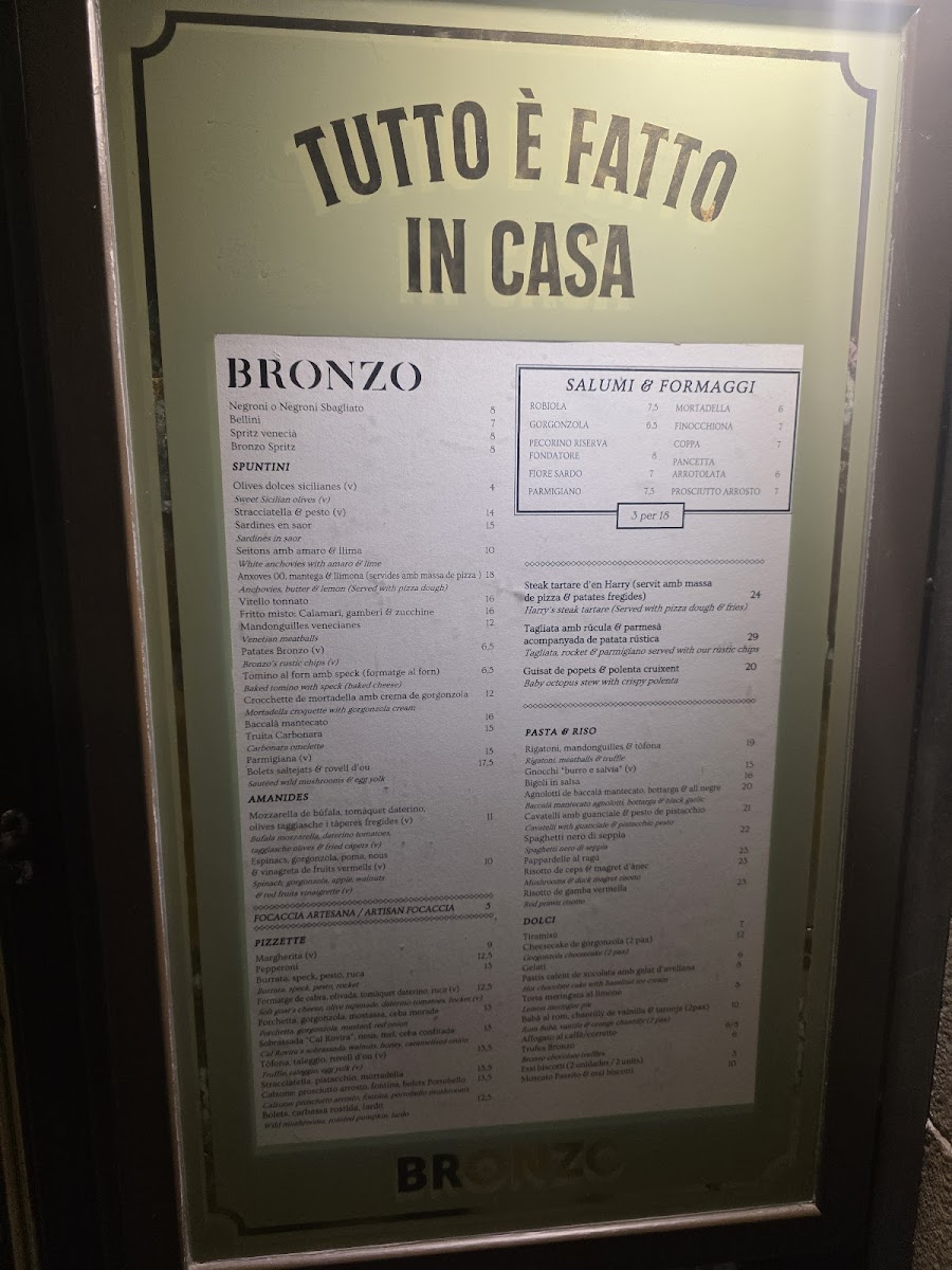 Menu Bronzo Restaurant | Born-9