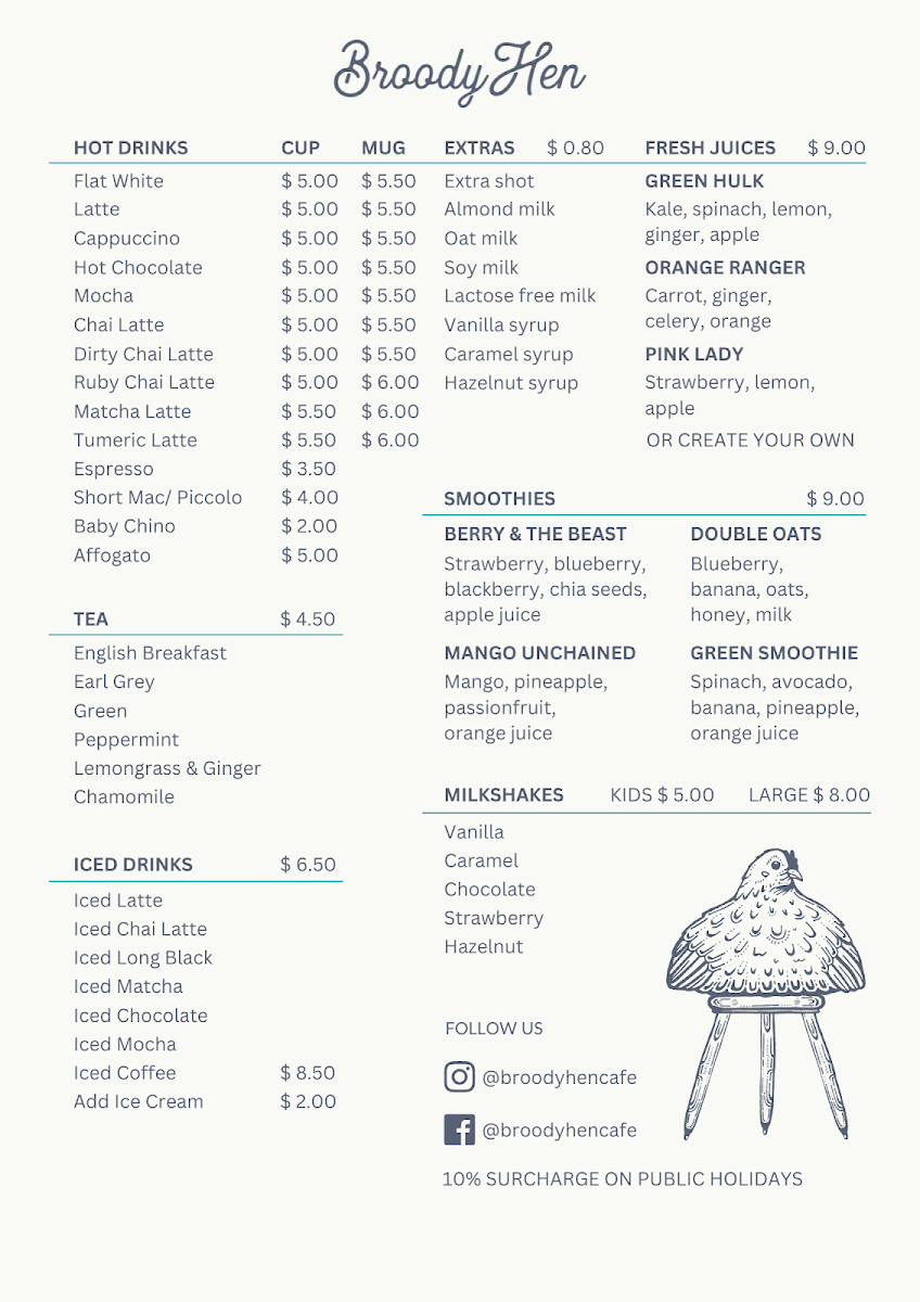 Menu Broody Hen Coffee Shop-2