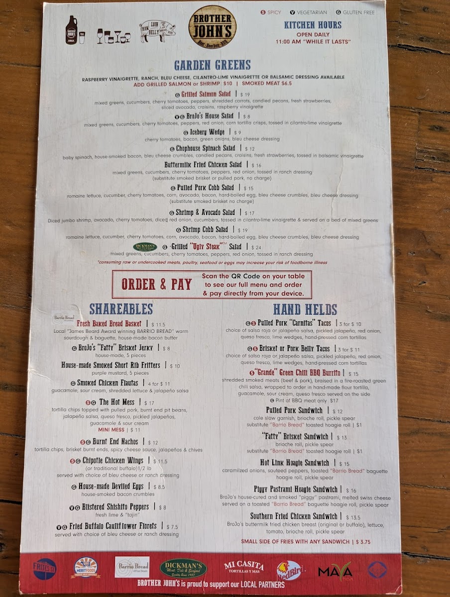 Menu Brother John's Beer Bourbon & Bbq-1