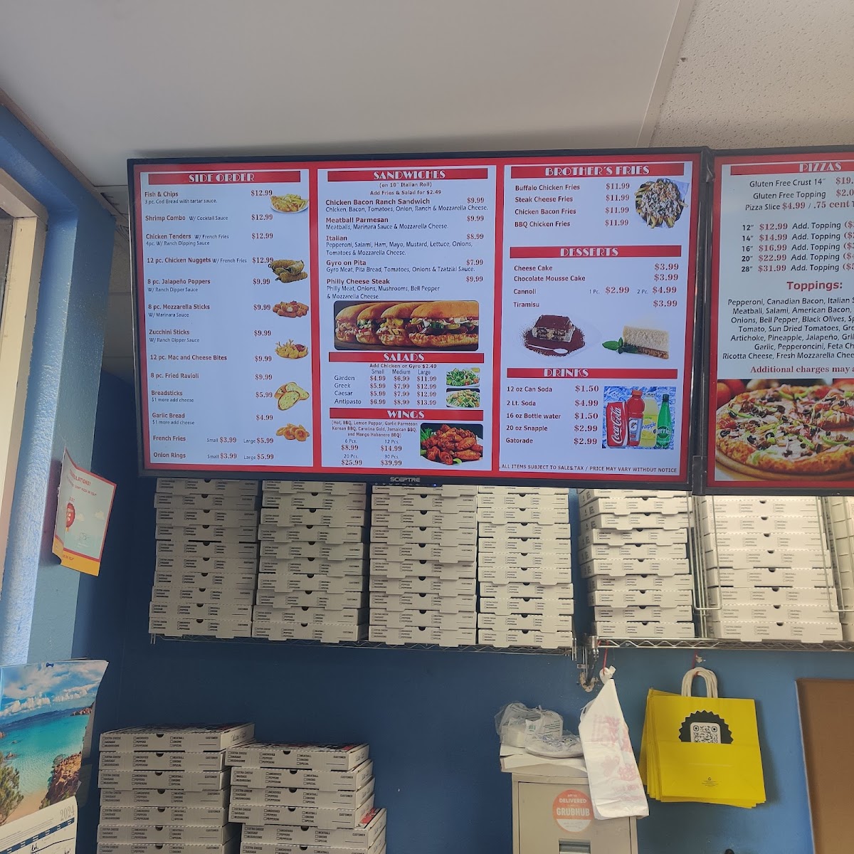 Menu Brothers' Giant Pizza-1
