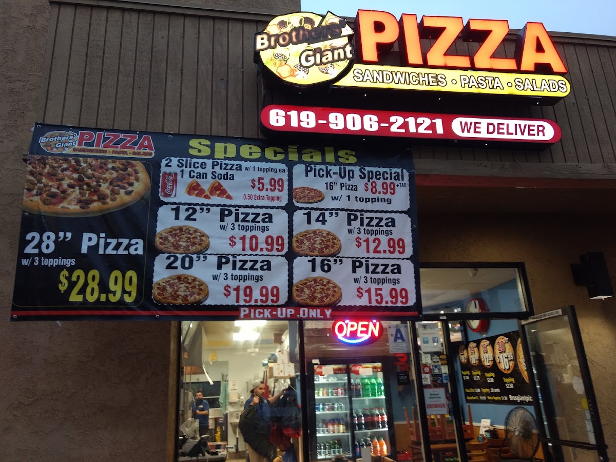 Menu Brothers' Giant Pizza-7