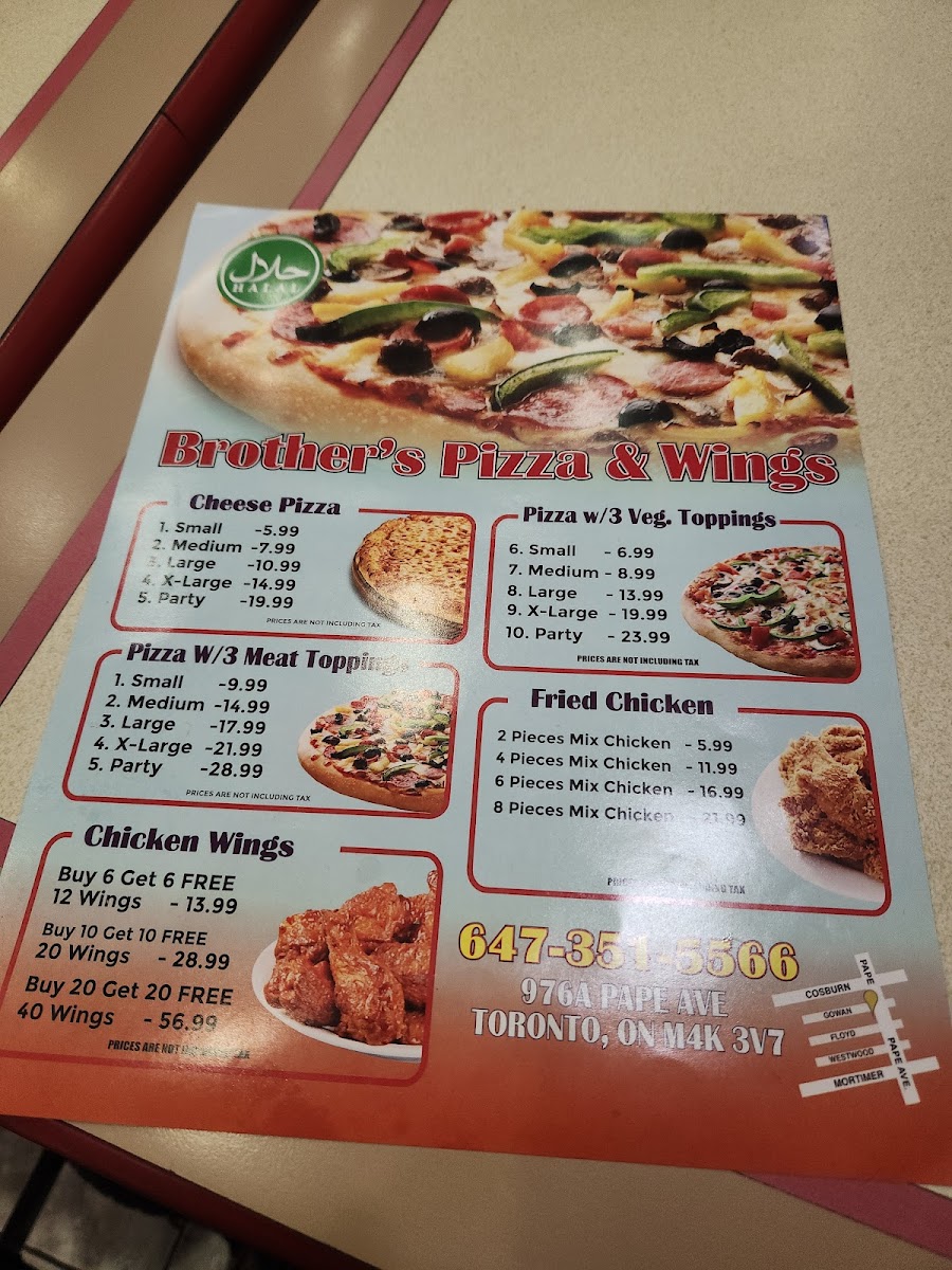Menu Brothers Pizza & Wings-2
