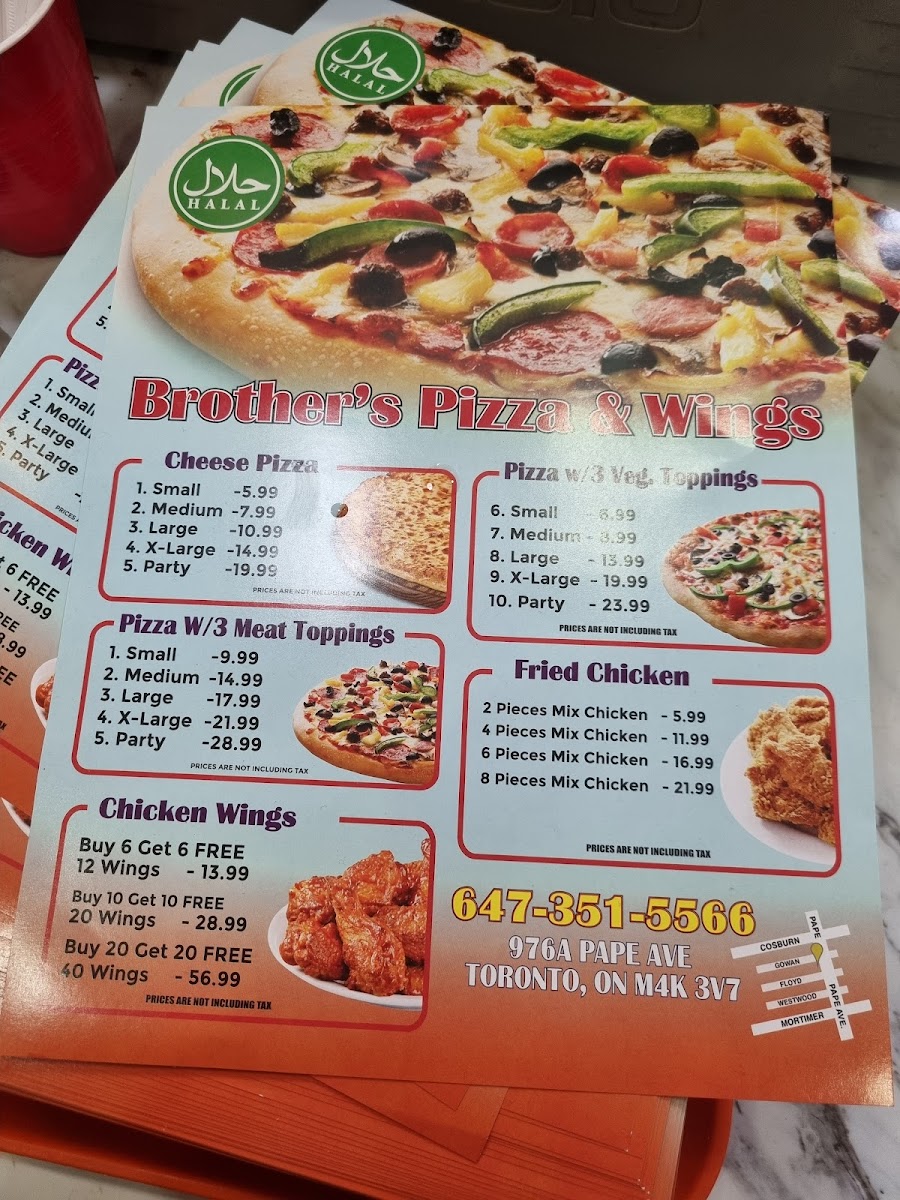 Menu Brothers Pizza & Wings-3