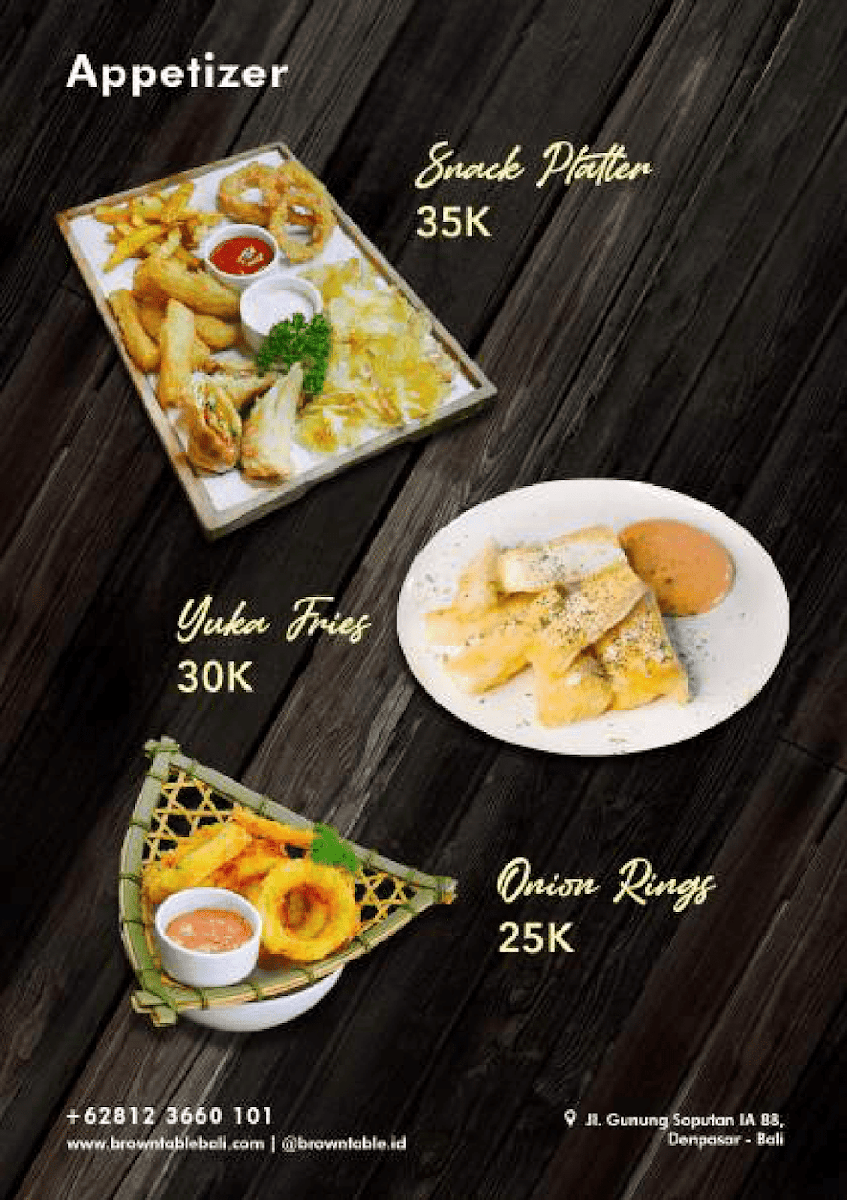 Menu Brown Table-10