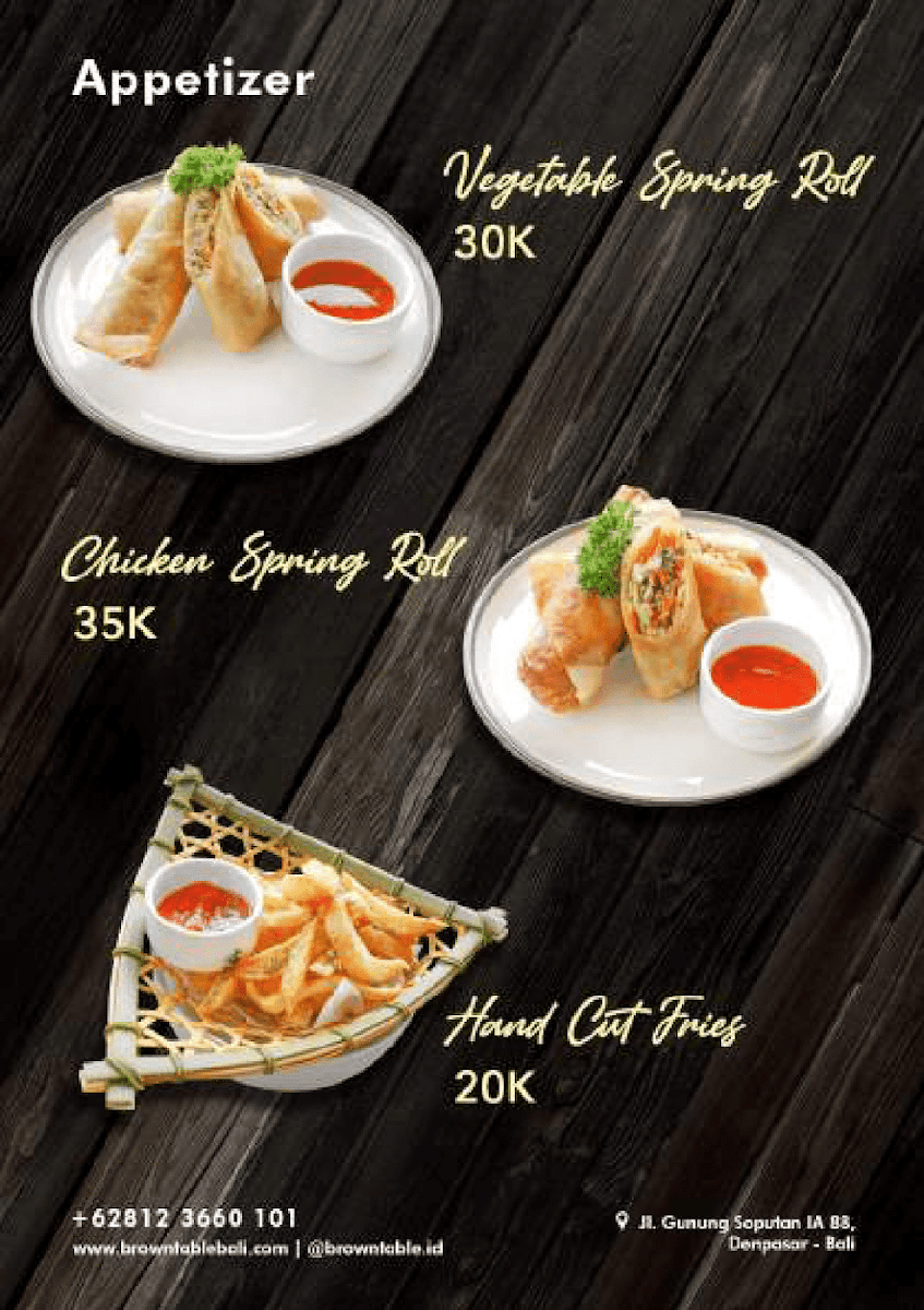 Menu Brown Table-5