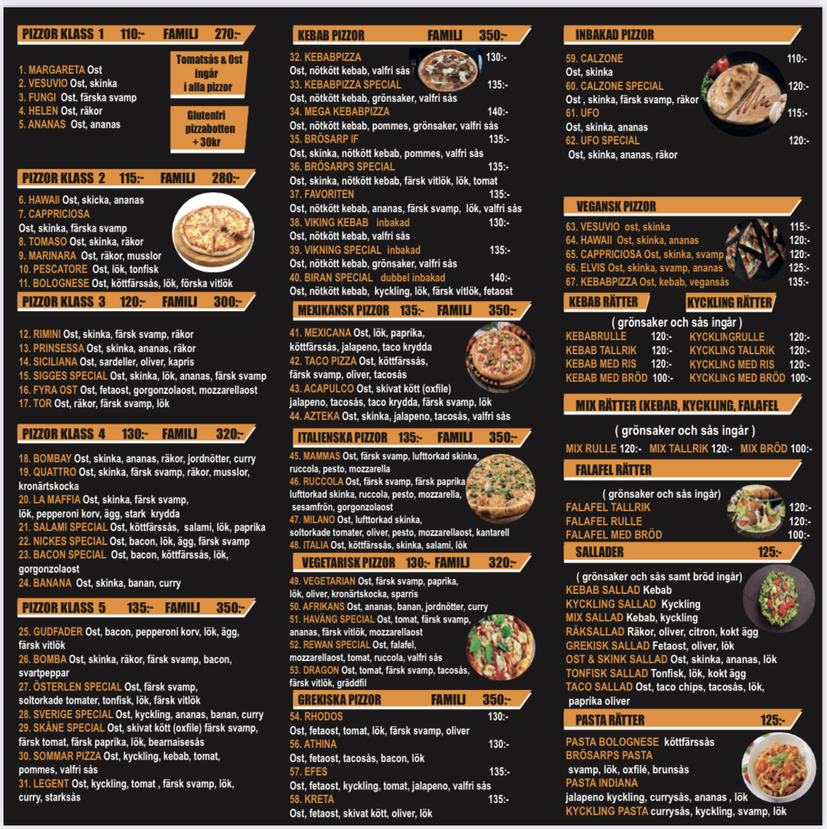 Menu Brösarps Restaurang & Pizzeria-4