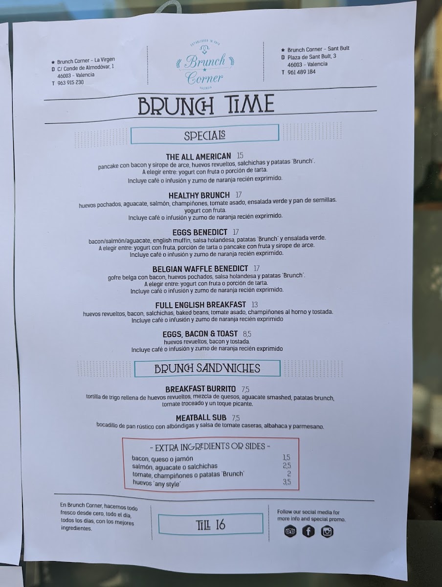 Menu Brunch Corner - Sant Bult-5